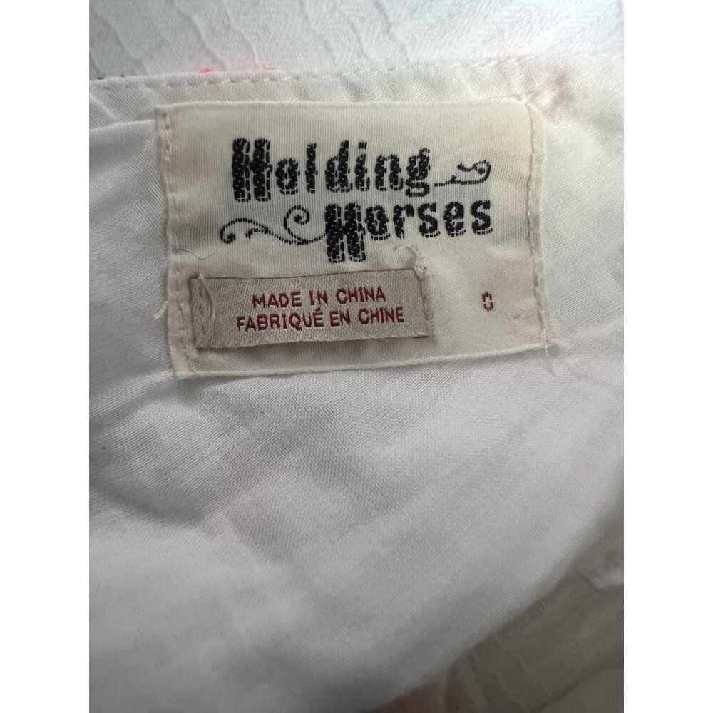 Holding Horses Anthropologie fresh cotton hi-lo embroidered festival‎ dress sz 0 - Picture 6 of 7